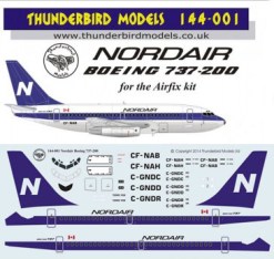 TM144-001 Nordair Boeing 737-200 Instructions and Decal