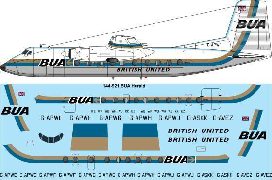 26 Decals Handley Page HPR-7 Decals Released | Airline Hobby Supplies