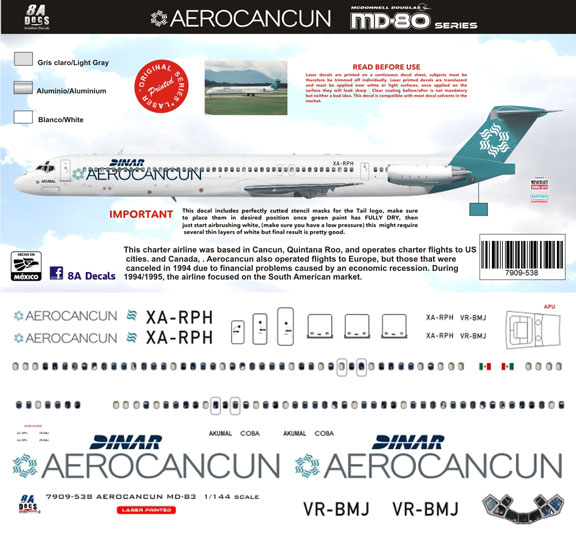 8A144-538-AeroCancun-McDD-MD80-Profile-and-Decal-812-W