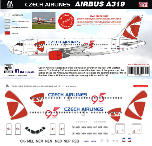 8A-553-Czech-Airlines-A319-Profile-and-Decal-812-W