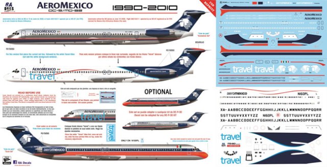 8A-244-Aeromexico-MD80-Instructions-and-Decal-912-W