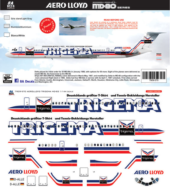 8A-570-Aero-Lloyd-Trigema-MD80-Instructions-and-Decal-812-W