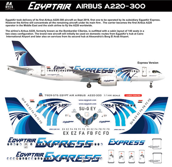 8A-575-EE-Egyptair-Express-A220-Instructions-and-Decal-812-W