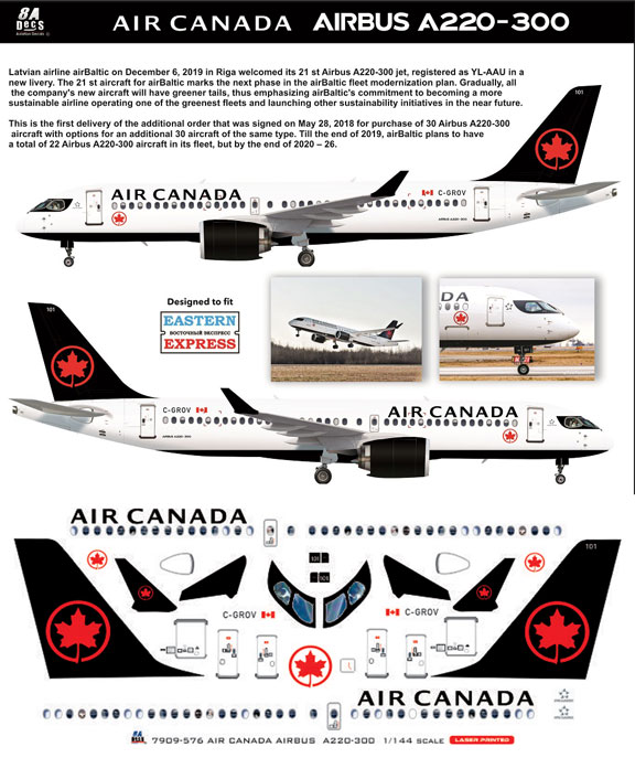 8A-576-Air-Canada-A220-Instructions-and-Decal-812-W