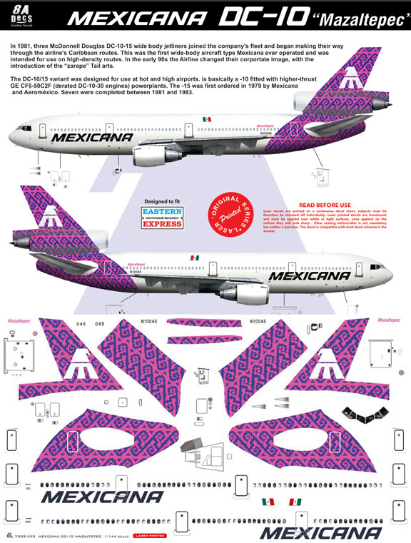 8A-593-Mexicana-(purple-cs)-McDD-DC-10-Instructions-and-Decal-812-W
