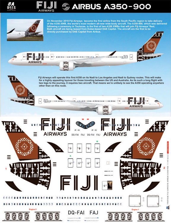 8A-606-Fiji-Airways-Airbus-A350-900-Profile-and-Decal-812-W