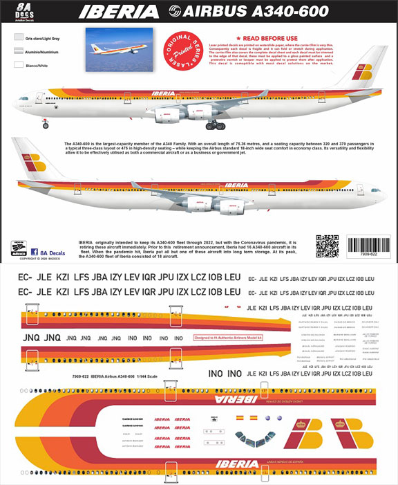8A-622-Iberia-A340-600-Profile-and-Decal-812-W
