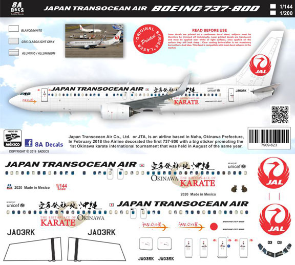 8A-623-JTA-Karate-Boeing-737-800-Instructions-and-Decal-812-W